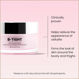 B-TIGHT Lift & Firm Booty Mask – Skin Tightening & Firming Cream for Booty & Thighs with Caffeine & Brazilian Peppertree – 3.4 fl oz