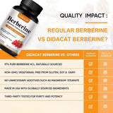Berberine 500mg Metabolic Support Capsules, 30 Count