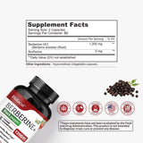 Berberine HCl Supplement with BioPerine, Metabolic Wellness Support, Vegetarian Capsules, 60 count