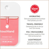 Hand Sanitizer Spray – Juicy Trio Set with Wild Watermelon, Velvet Peach & Berry Bliss – 3 x 1 fl oz Travel Mists