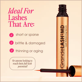 GrandeLASH-MD Lash Enhancing Serum – 6 Month Supply – Longer, Thicker & Healthier-Looking Lashes