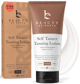 Beauty by Earth Self Tanner – Natural & Organic Moisturizing Self Tanning Lotion with Aloe Vera & Coconut – Medium to Dark