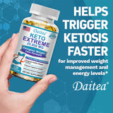 DAITEA Keto Apple Cider Vinegar Capsules 25000mg, Adult Keto-Friendly Wellness Supplement, 60 Count