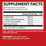 L-Arginine Vascular & Energy Support Gummies, 60 Gummies