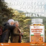 Pumpkin Seed Oil Capsules for Hair, Heart & Prostate Support, 60 Count