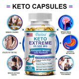 DAITEA Keto Apple Cider Vinegar Capsules 25000mg, Adult Keto-Friendly Wellness Supplement, 60 Count