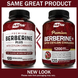 Berberine HCl 1200mg with Ceylon Cinnamon Capsules, 120 Count