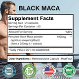 Black Maca Root Energy & Performance Support Capsules, 60 Count