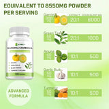 Garcinia Cambogia Capsules with Green Tea, Turmeric & Black Pepper, Herbal Supplement, 60 count